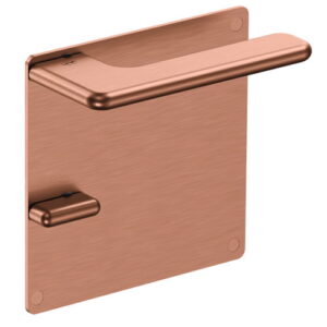 JNF Slim Rounded deurkruk 532.PQ met vierkant schild  V+B, Titanium-Copper