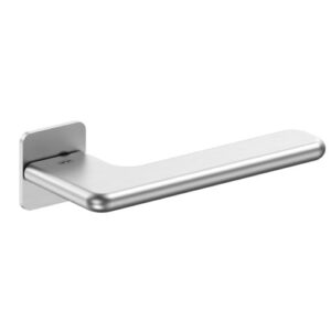 JNF Slim Rounded deurkruk 532.Q, met vierkant rozet, RVS