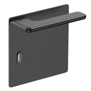 JNF Slim Rounded deurkruk 532.PQ met vierkant schild SL72, Titanium-Black