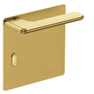 JNF Slim Rounded deurkruk 532.PQ met vierkant schild SL72, Titanium-Gold