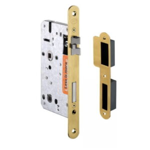 JNF project vrij en bezet slot met gedeelde schoot, ronde voorplaat, 60 mm . Titanium-Gold