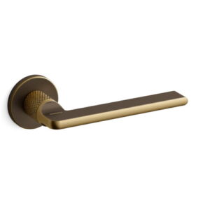 Mandelli1953 serie 1751 Grint deurkruk met rond rozet , Bronz-mat
