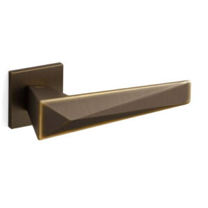 Mandelli1953 serie 1721 Zeit  deurkruk met vierkant rozet , Bronze-mat