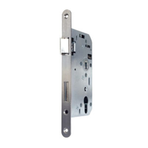Mauerlocks 8035 PC dag en nacht slot 60/72mm, L/R, afgeronde voorplaat RVS-geborsteld