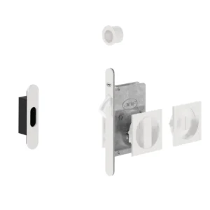 JNF 20.938 Bad/toilet schuifdeur slot vierkant, Wit
