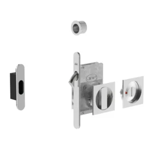 JNF 20.940 schuifdeur bad/toilet slot met indicatie vierkant, RVS-look