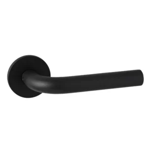 Artitec serie Lido deurkruk op rond rozet geveerd Slimface 5mm, Zwart