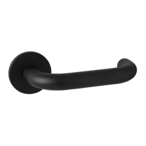 Artitec serie Uno deurkruk op rond rozet geveerd Slimface 5mm, Zwart