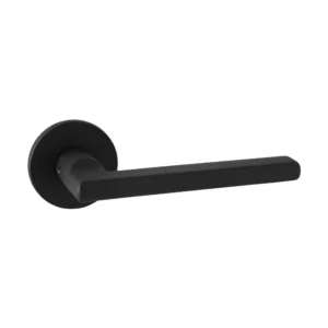 Artitec serie Tigo deurkruk op rond rozet geveerd Slimface 5mm, Zwart