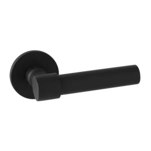 Artitec serie Bolt deurkruk op rond rozet geveerd Slimface 5mm, Zwart