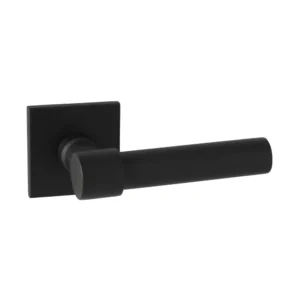 Artitec serie Bolt deurkruk op vierkant rozet geveerd Slimface 5mm, Zwart
