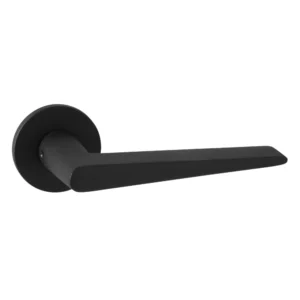 Artitec serie Vigo deurkruk op rozet geveerd Slimface 5mm, Zwart