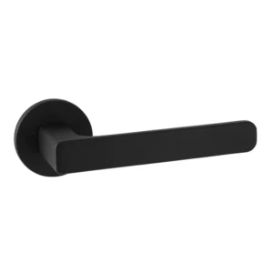 Artitec serie Manhattan deurkruk op rond rozet geveerd Slimface 5mm, Zwart