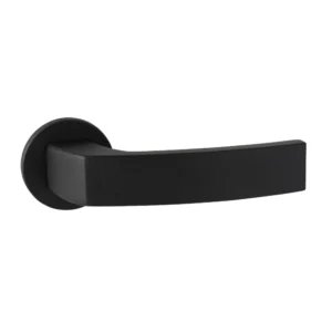 Artitec serie Rivamonte deurkruk op rond rozet geveerd Slimface 5mm, Zwart