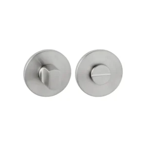 Artitec vrij en bezet garnituur met ultra dunne ronde rozet 5mm, RVS-geborsteld