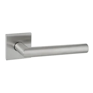 Artitec serie Tipo deurkruk op vierkant rozet geveerd Slimface 5mm, RVS-geborsteld