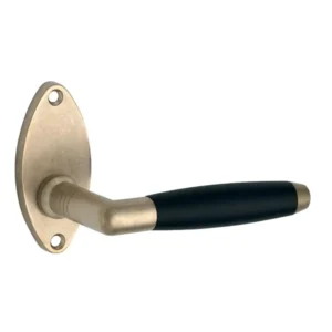 Mi Satoir serie Ton model deurkruk met patent rozet ovaal, Messing-antiek/ebben