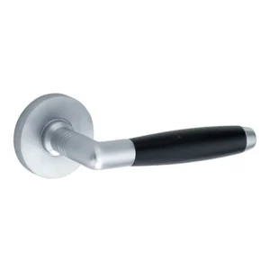 Mi Satori serie Ton model deurkruk op rozet rond verdekt, Chroom-mat/ebben