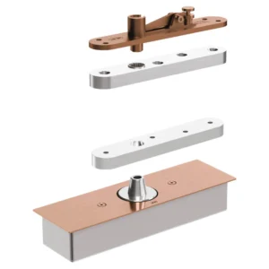 JNF 05.500 vrij draaiende Swivel Taatsscharnier, deurgewicht 500KG, deurbreedte 3000mm, Titanium-Chocolat