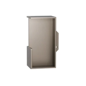 GPF 0708 inbouw schuifdeurkom met greep voorkant 100x50mm deurdikte 40mm Mocca-Blend