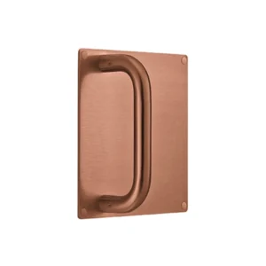 JNF 16.220 schuifdeurgreep op plaat 180x180mm greep 19mm, Titanium-Copper