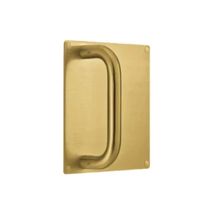 JNF 16.220 schuifdeurgreep op plaat 180x180mm greep 19mm, Titanium-Gold