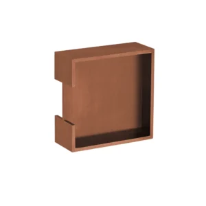JNF 16.300.40 Schuifdeurkom dubbelzijdig vierkant met dubbel greep,100x100x40mm, Titanium-Copper