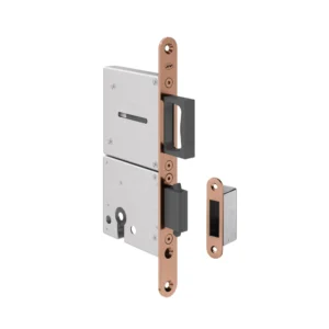 JNF 20.502 schuifdeurcilinderslot met trekring sluitkom, Titanium-Copper