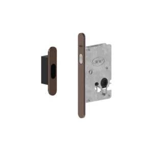 JNF 20.941 schuifdeur bad/toiletslot met haakschoot, Titanium-Chocolat