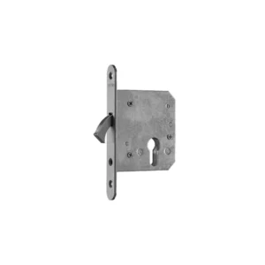 Mauer 3212 schuifdeurslot met haakschoot PC 55mm, RVS-geborsteld