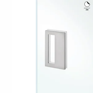 JNF 16.560.A glasdeur schuifdeurkom rechthoekig 150x90mm, RVS-geborsteld