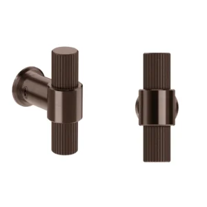 JNF 22.152 Natur Linea T model meubelknop-greep, Titanium-Chocolat