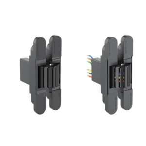 JNF Coplan Power guide 28.065 onzichtbare deurscharnier met kabel doorvoer, Zwart