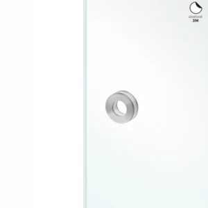 JNF Glasbeslag, 16.552 schuifdeurkom rond 60mm voor glazen schuifdeur, RVS-geborsteld