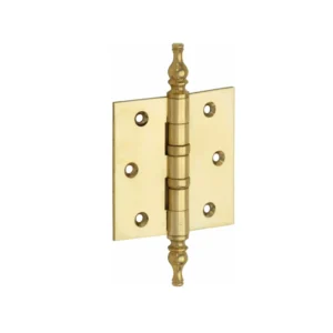 Mi Satori Kogellagerscharnier 76x76mm, Vaas knop, met rechte hoeken, Messing-ongelakt
