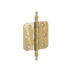 Mi Satori Kogellagerscharnier 76x76mm, Vaas knop, met ronde hoeken, Messing-antiek