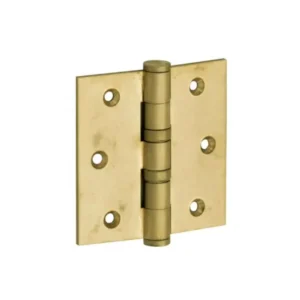 Mi Satori Kogellagerscharnier 76x76mm, Platte knop, met rechte hoeken, Messing-antiek