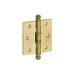 Mi Satori Kogellagerscharnier 76x76mm, Bol knop, met rechte hoeken, Messing-antiek