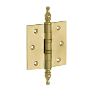 Mi Satori Kogellagerscharnier 89x89mm, Vaas knop, met rechte hoeken, Messing-antiek