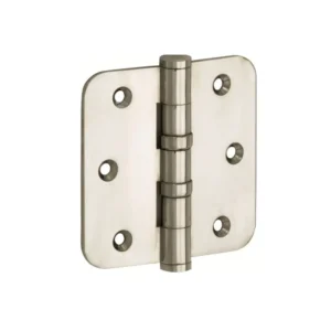 Mi Satori Kogellagerscharnier 89x89mm platte knop, ronde hoeken, Nikkel-glans