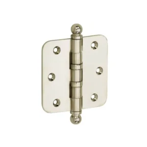 Mi Satori Kogellagerscharnier 76x76mm, bol knop ronde hoeken, Nikkel-glans