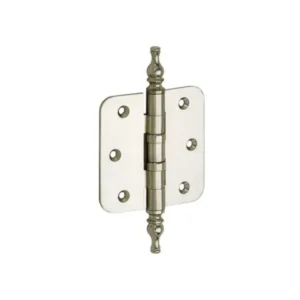 Mi Satori Kogellagerscharnier 76x76mm, Vaas knop, met ronde hoeken, Nikkel-glans