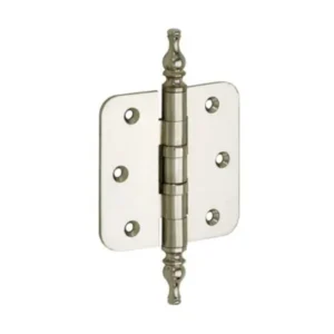 Mi Satori Kogellagerscharnier 89x89mm, Vaas knop, met ronde hoeken, Nikkel-glans
