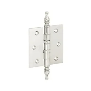 Mi Satori Kogellagerscharnier 76x76mm, Vaas knop, met rechte hoeken, Nikkel-glans