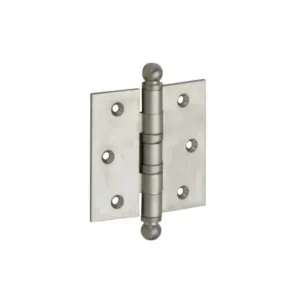Mi Satori Kogellagerscharnier 76x76mm, Bol knop, met rechte hoeken, Nikkelmat