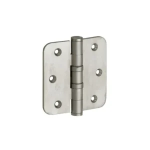 Mi Satori Kogellagerscharnier 76x76mm, Platte knop, met ronde hoeken, Nikkelmat