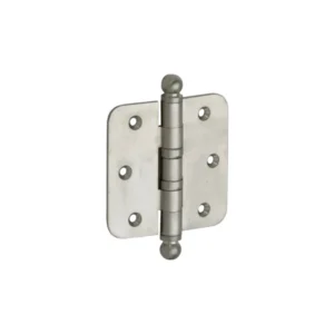 Mi Satori Kogellagerscharnier 76x76mm, bol knop ronde hoeken, Nikkelmat