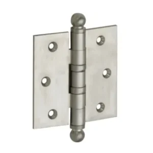 Mi Satori Kogellagerscharnier 89x89mm, Bol knop, met rechte hoeken, Nikkelmat
