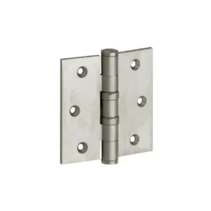 Mi Satori Kogellagerscharnier 76x76mm, Platte knop, met rechte hoeken, Nikkelmat