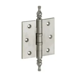 Mi Satori Kogellagerscharnier 89x89mm, Vaas knop, met rechte hoeken, Nikkelmat